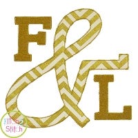 Ampersand for Stacked Serif Floss Applique | Machine Embroidery Designs by JuJu