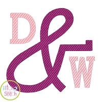 Ampersand for Stacked Serif Large | Machine Embroidery Designs by JuJu