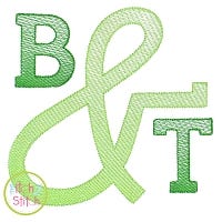 Ampersand for Stacked Serif Sketch | Machine Embroidery Designs by JuJu