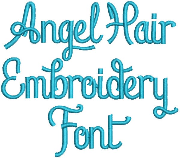 Angel Hair Embroidery Font Machine Embroidery Designs by JuJu