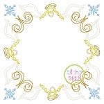 Angels Frame Bean Stitch Embroidery | Machine Embroidery Designs by JuJu