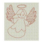 Sweet Angels Redwork Machine Embroidery Designs by JuJu