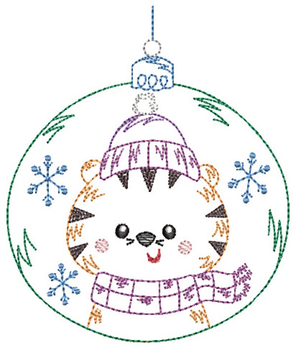 Animal Ornaments Vintage Stitch Machine Embroidery Designs by JuJu