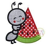 Ant Hugs Watermelon Applique | Machine Embroidery Designs by JuJu