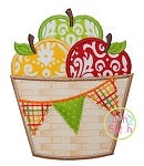 Apple Barrel Pennant Applique | Machine Embroidery Designs by JuJu