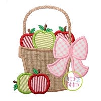 Apple Basket Applique | Machine Embroidery Designs by JuJu
