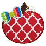 Apple Bow Applique | Machine Embroidery Designs by JuJu