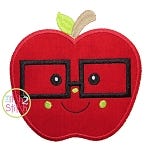 Apple Glasses Boy Applique | Machine Embroidery Designs by JuJu