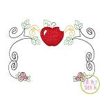 Apple Princess Frame Embroidery | Machine Embroidery Designs by JuJu