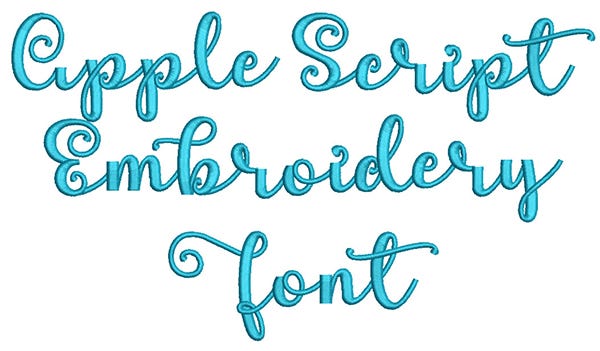 Apple Script Embroidery Font Machine Embroidery Designs by JuJu