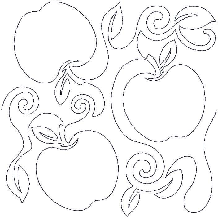 Apples End-to-End Quilting | Machine Embroidery Designs by JuJu