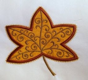 FREE Applique Maple Leaf by Oma's Place
