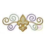 Fleur De Lis Beads Applique | Machine Embroidery Designs by JuJu