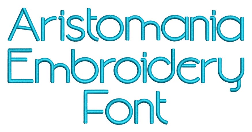 Aristomania Embroidery Font | Machine Embroidery Designs by JuJu