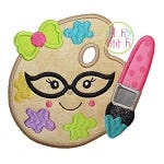Art Glasses Girl Applique | Machine Embroidery Designs by JuJu