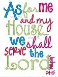 As For Me and My House Embroidery Design | Machine Embroidery Designs by JuJu