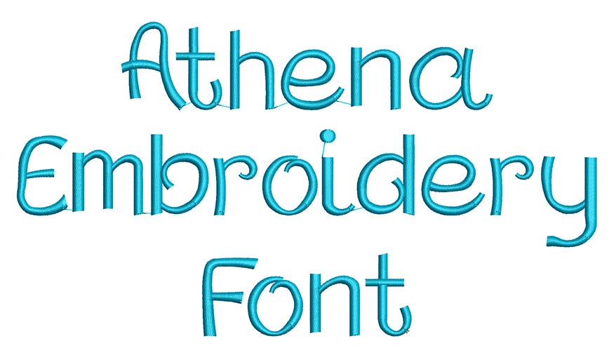 Athena Embroidery Font | Machine Embroidery Designs by JuJu