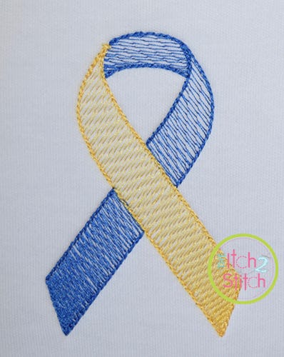 Awareness Ribbon Sketch Embroidery | Machine Embroidery Designs by JuJu