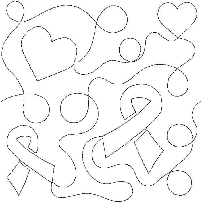 Awareness Ribbons End-to-End Quilting | Machine Embroidery Designs by JuJu