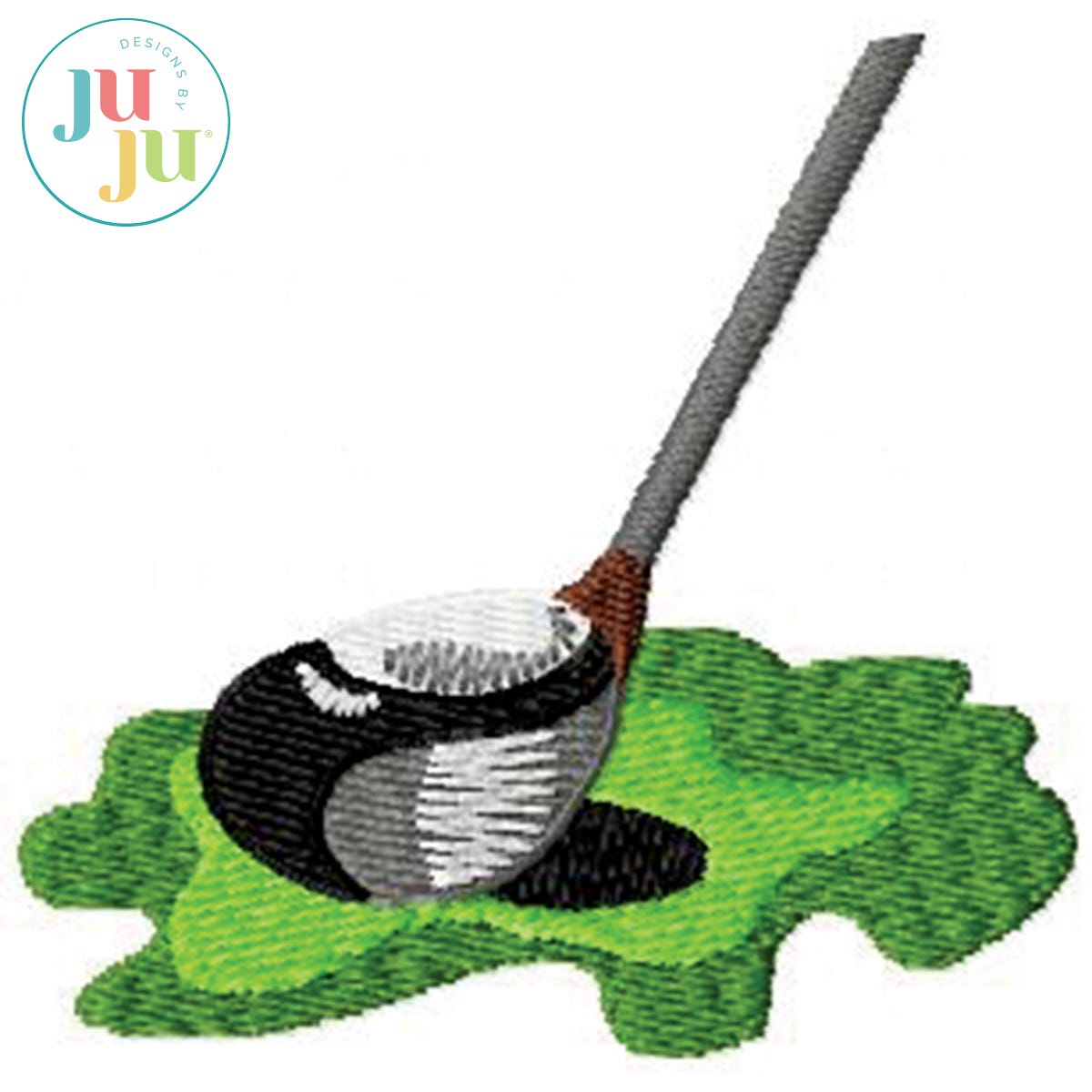 Golf Club Single Embroidery Design by Oma's Place | Machine Embroidery Designs by JuJu