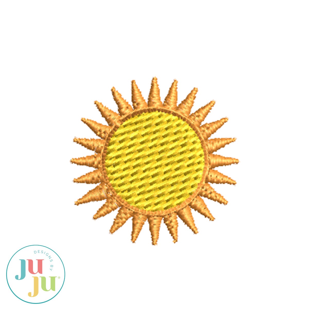 FREE Sun Embroidery Design by Oma's Place | Machine Embroidery Designs by JuJu