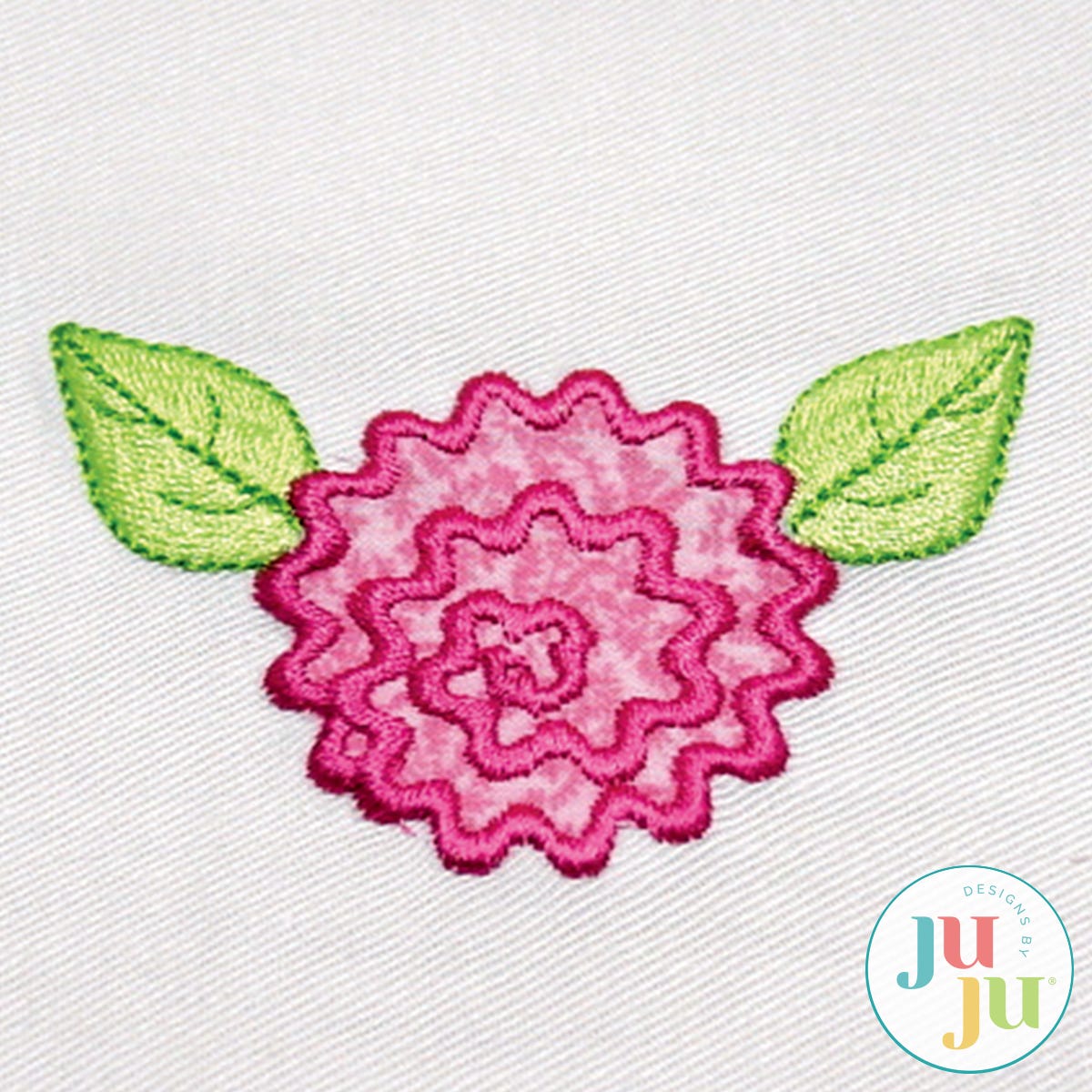 Ric Rac Rose Applique by Oma's Place | Machine Embroidery Designs by JuJu