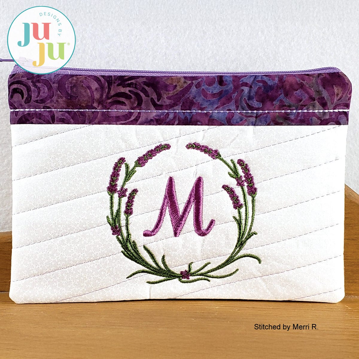 In The Hoop Lavender Bag Project by Oma's Place | Machine Embroidery Designs by JuJu