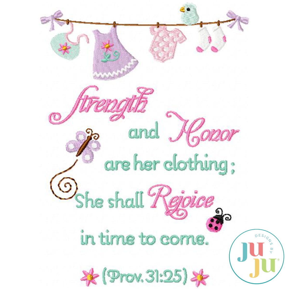 Strength and Honor by Oma's Place | Machine Embroidery Designs by JuJu