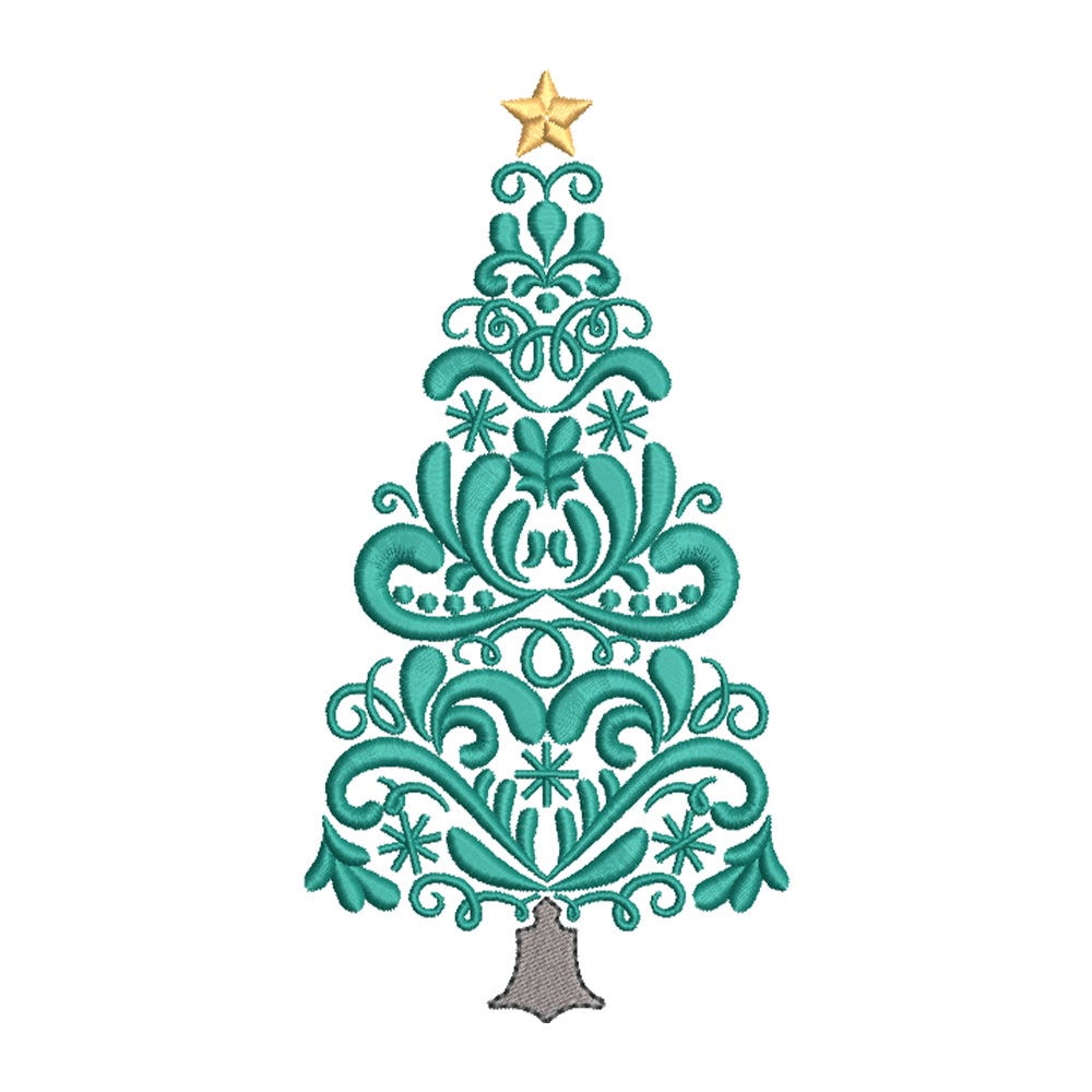 FREE Ornament Tree Embroidery Design | Machine Embroidery Designs by JuJu