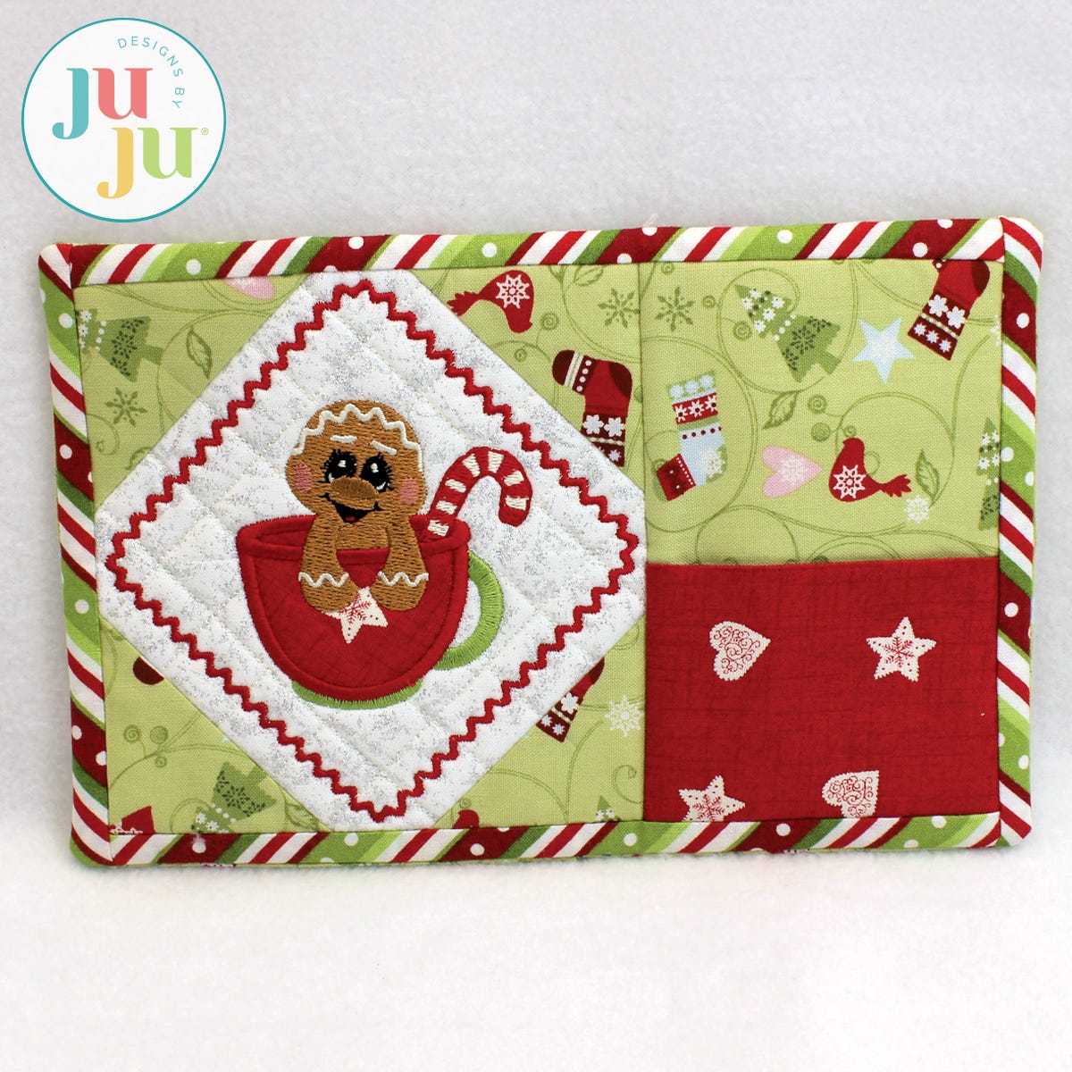 Ginger Snack Mat by Oma's Place | Machine Embroidery Designs by JuJu