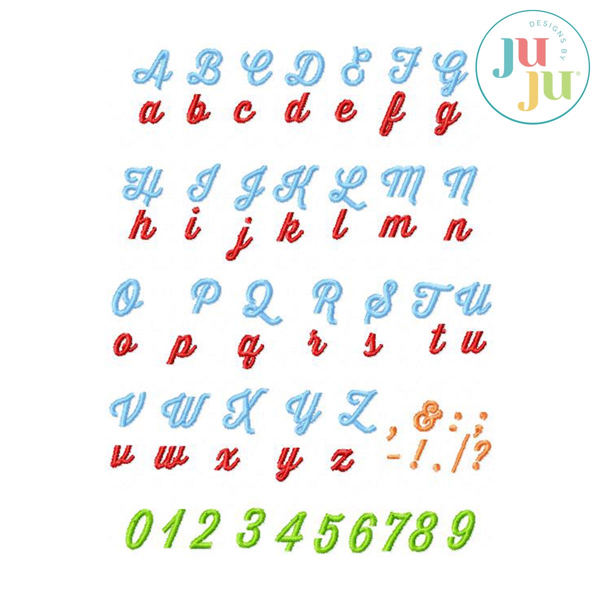 Thirst Script Satin Stitch Embroidery Font by Oma's Place | Machine Embroidery Designs by JuJu