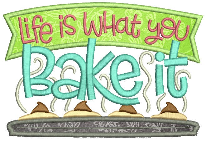 Bakers Word Art Machine Embroidery Designs by JuJu