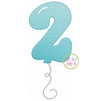 Balloon Numbers Sketch | Machine Embroidery Designs by JuJu