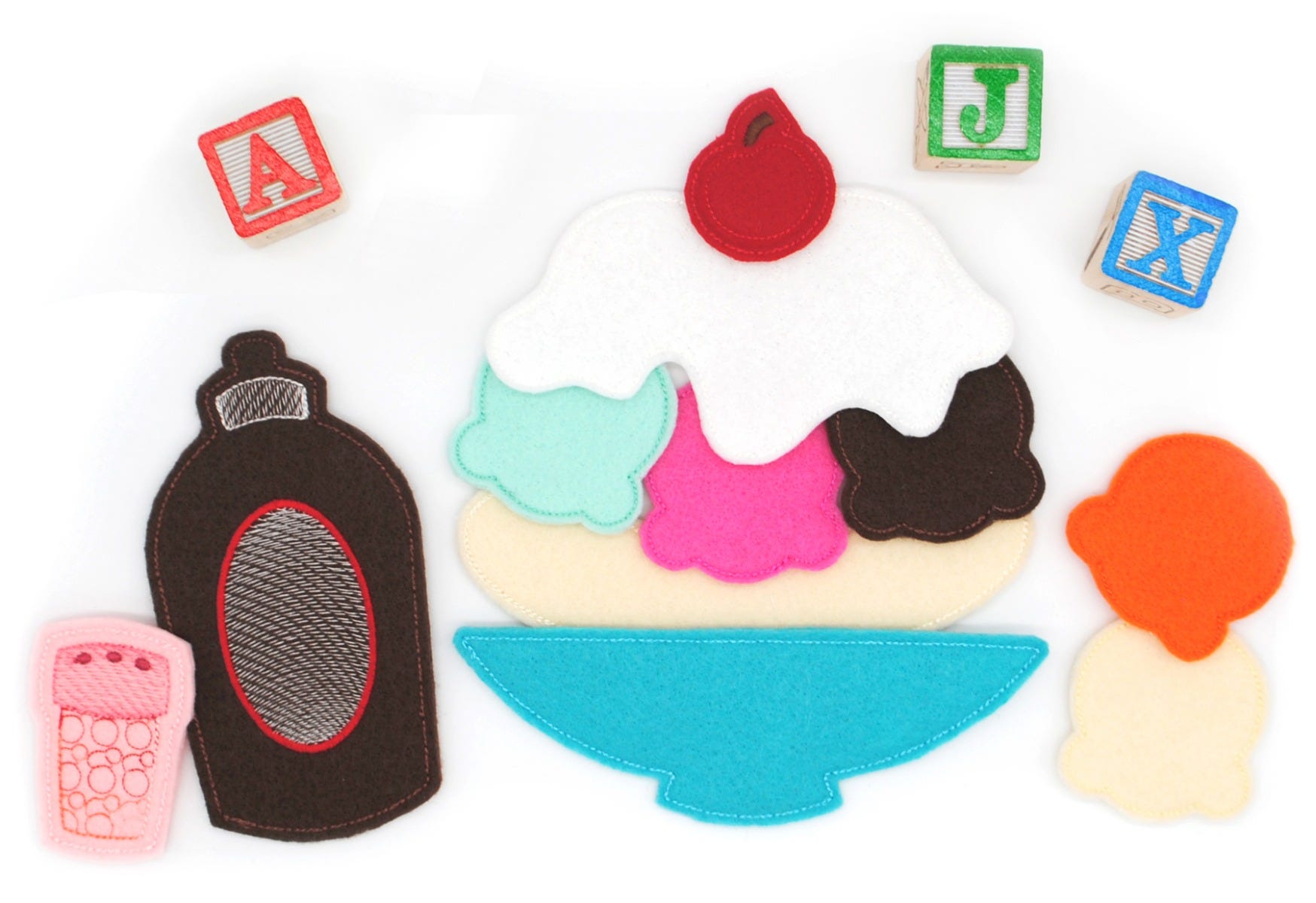 Busy Book Page Banana Split Add On | Machine Embroidery Designs by JuJu