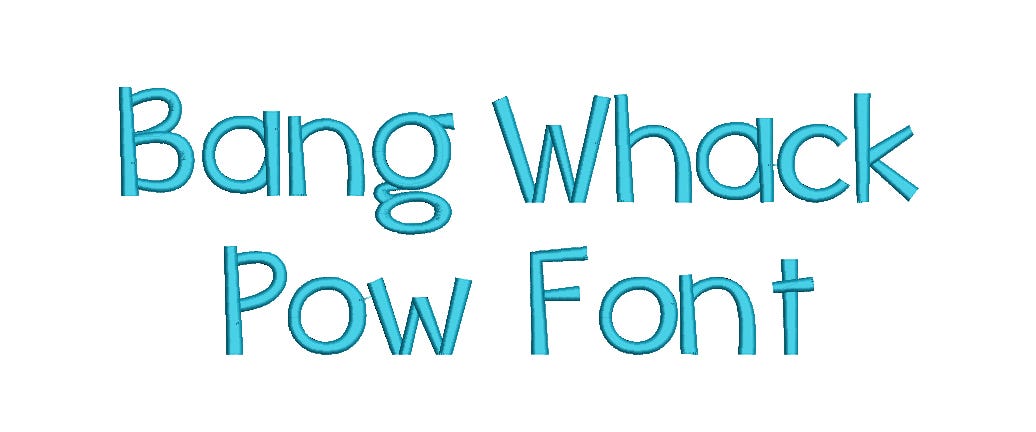 Bang Whack Pow Embroidery Font | Machine Embroidery Designs by JuJu
