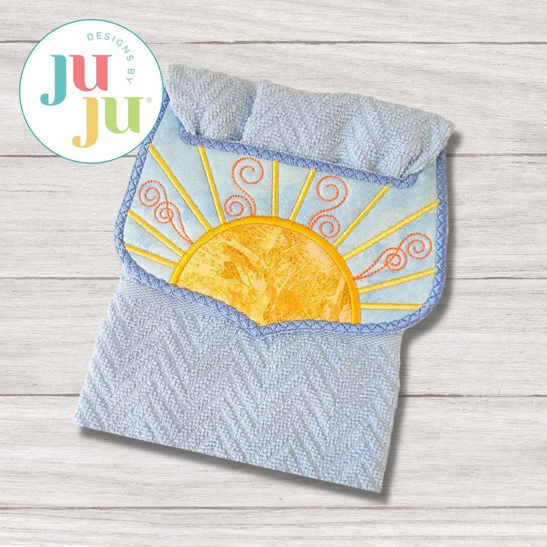 ITH Sunshine Wrap Around Towel Topper | Machine Embroidery Designs by JuJu