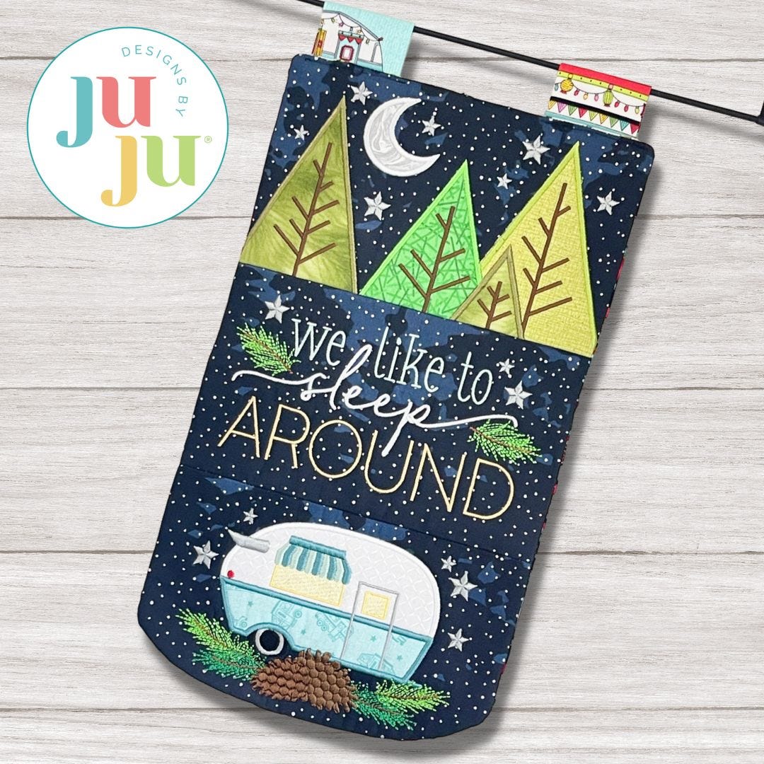 ITH We Like To Sleep Around Wall Hanging | Machine Embroidery Designs by JuJu