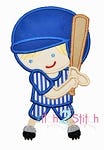 Baseball Boy Applique | Machine Embroidery Designs by JuJu
