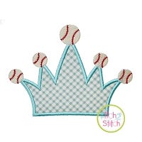 Baseball Crown Applique | Machine Embroidery Designs by JuJu