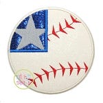 Baseball Flag 2 Applique | Machine Embroidery Designs by JuJu