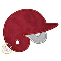 Baseball Helmet Applique | Machine Embroidery Designs by JuJu
