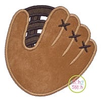 Baseball Mitt Applique | Machine Embroidery Designs by JuJu