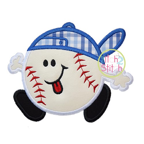 Itch 2 Stitch Baseball Run Digital Embroidery Machine Designs by JuJu