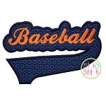 Baseball Tail Applique | Machine Embroidery Designs by JuJu
