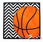 Basketball Box Applique | Machine Embroidery Designs by JuJu