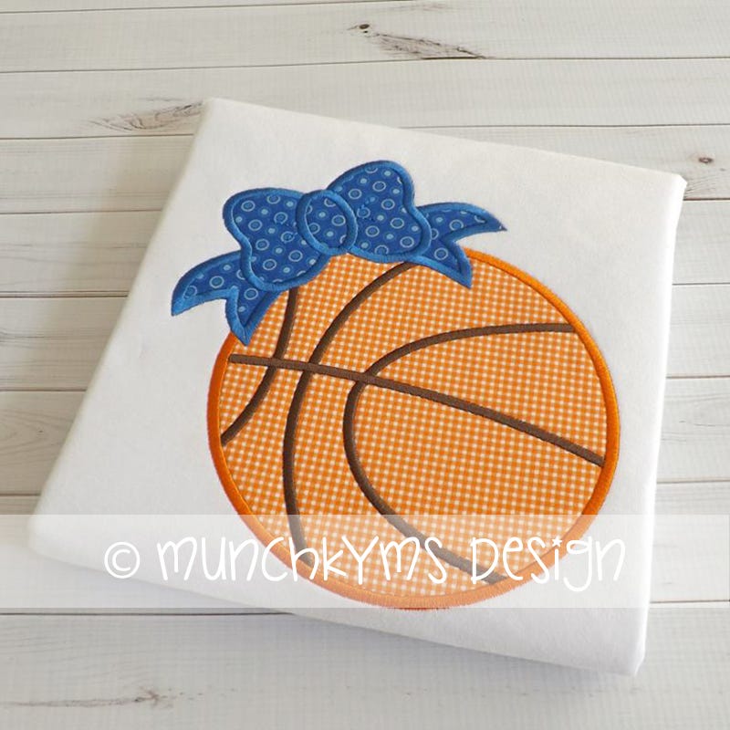 Basketball Bow | Machine Embroidery Designs by JuJu