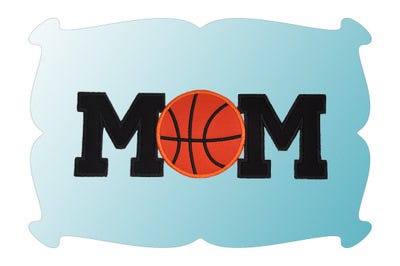 Basketball Mom Applique | Machine Embroidery Designs by JuJu