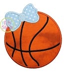 Basketball Bow Applique | Machine Embroidery Designs by JuJu