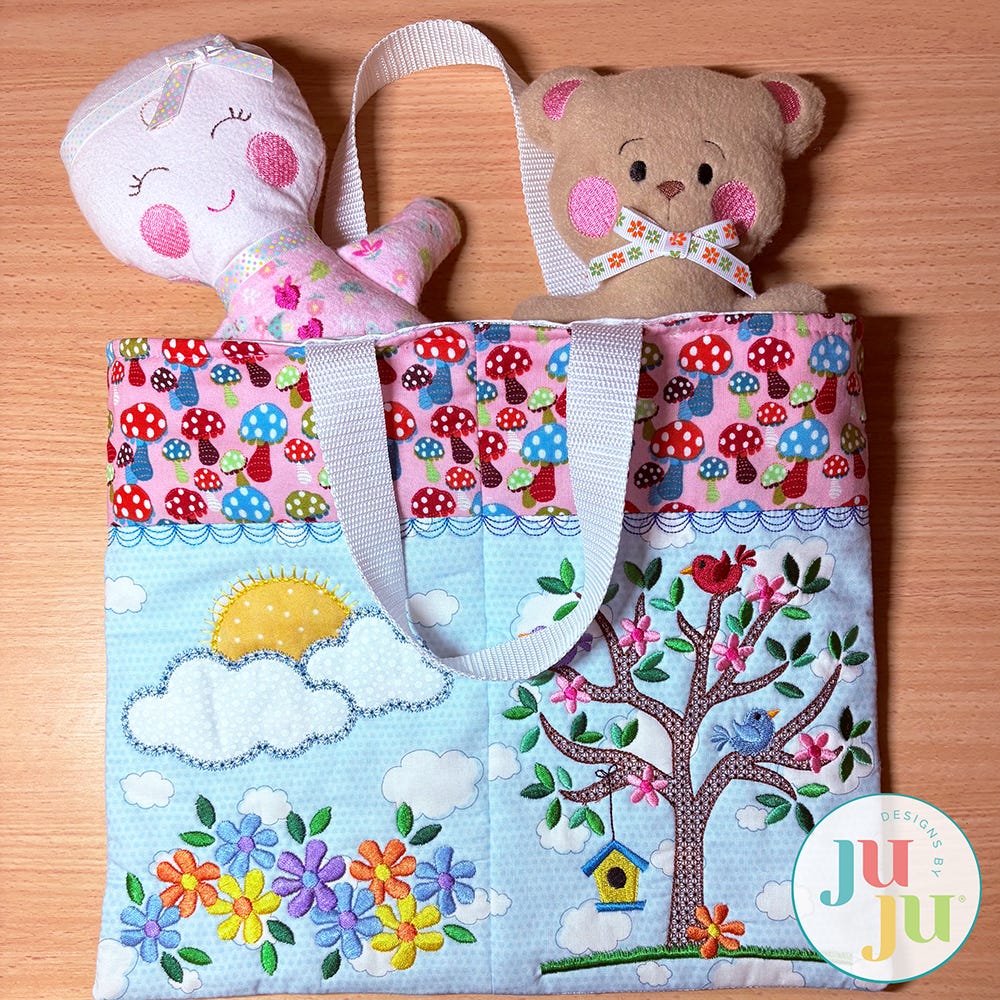 In The Hoop Dollhouse Bag and Dolls Project