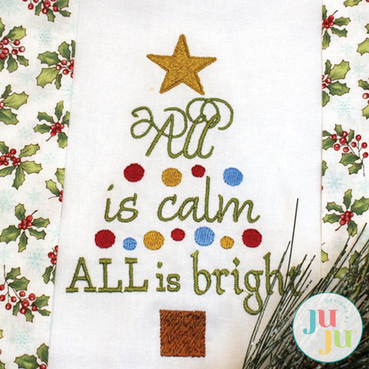 All is Bright by Oma's Place | Machine Embroidery Designs by JuJu